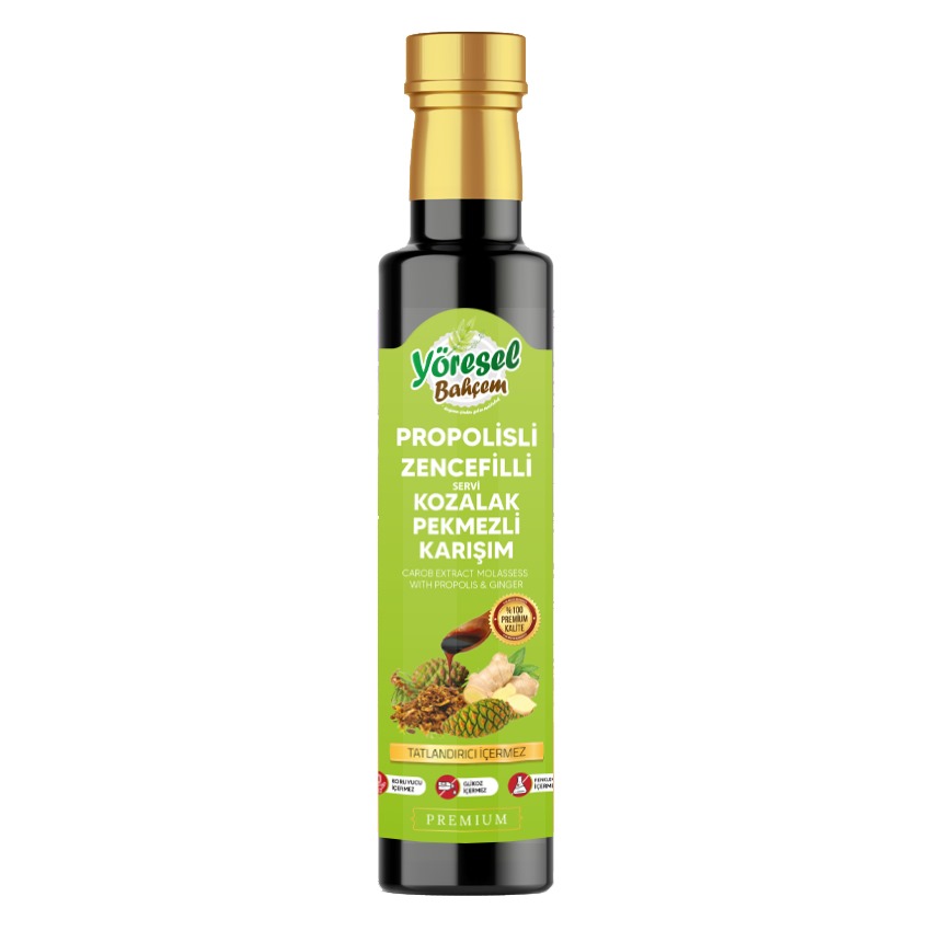 Yöresel Bahçem Propolisli Zencefilli Servi Kozalak Pekmezi Karışımı resmi
