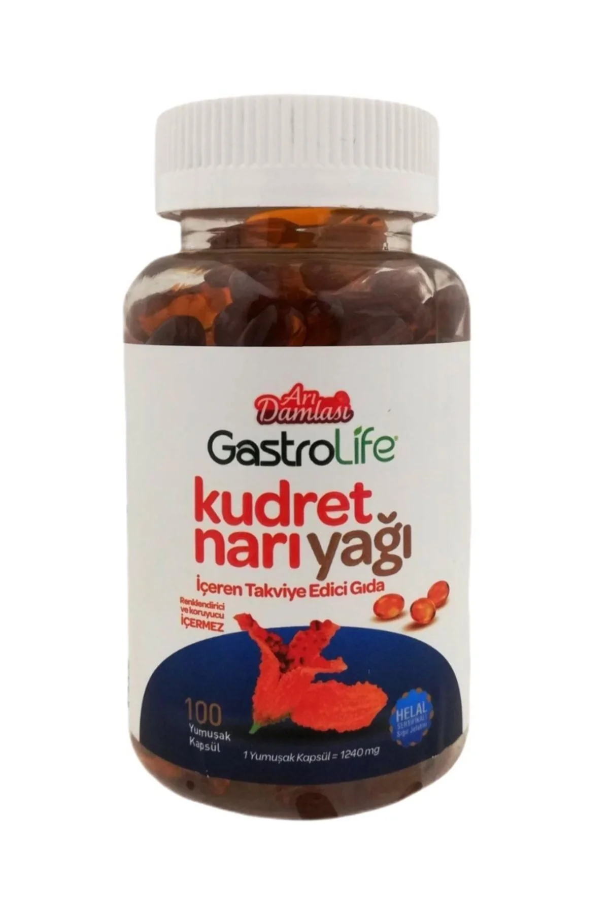 GASTROLİFE KUDRET NARI YAĞI SOFT JEL 100 KAPSÜL resmi